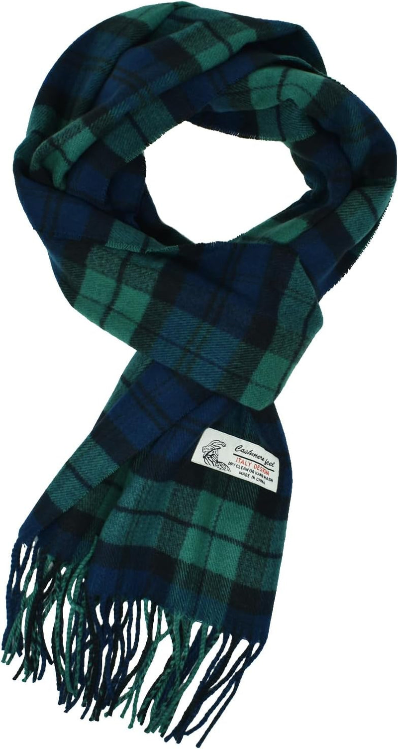 Glory Max Scottish Stewart Tartan Plaid Luxurious Winter Scarf Soft Cashmere Feel 72"X12"