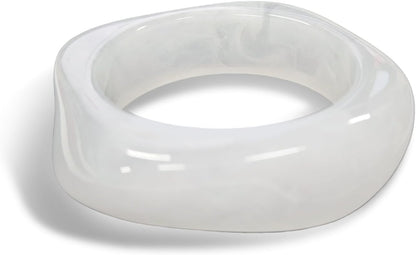 Chunky Acrylic Transparent Candy Color Geometric round Square Cuff Bangle Bracelet Set for Women Resin Wristband Statement Jewelry