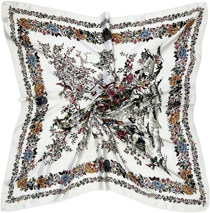 Julunar Silk like Head Scarf for Women - Satin Large Hair Scarves - 35" Square Silk Hair Wrap for Sleeping with Gift Packed