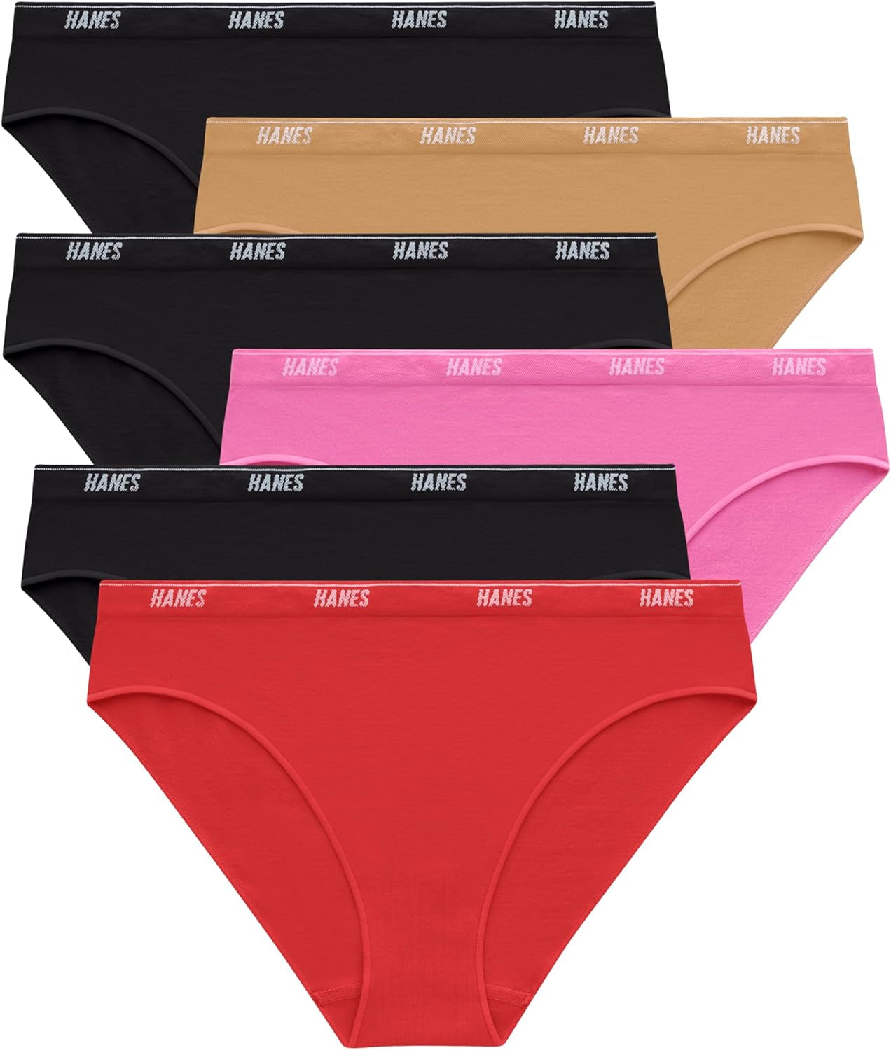 Women's comfortable Hanes underwear hipster style in neutral tones