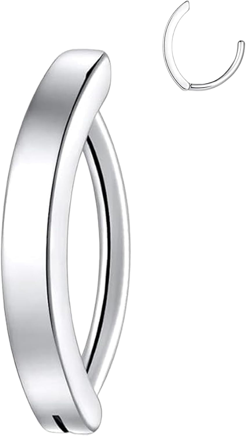 14G Clicker Belly Button Ring，Surgical Stainless Steel Hinged Belly Button Rings Belly Barbell Piercing Navel Barbell Body Jewelry 2PCS