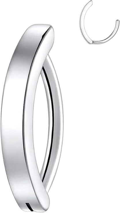 14G Clicker Belly Button Ring，Surgical Stainless Steel Hinged Belly Button Rings Belly Barbell Piercing Navel Barbell Body Jewelry 2PCS