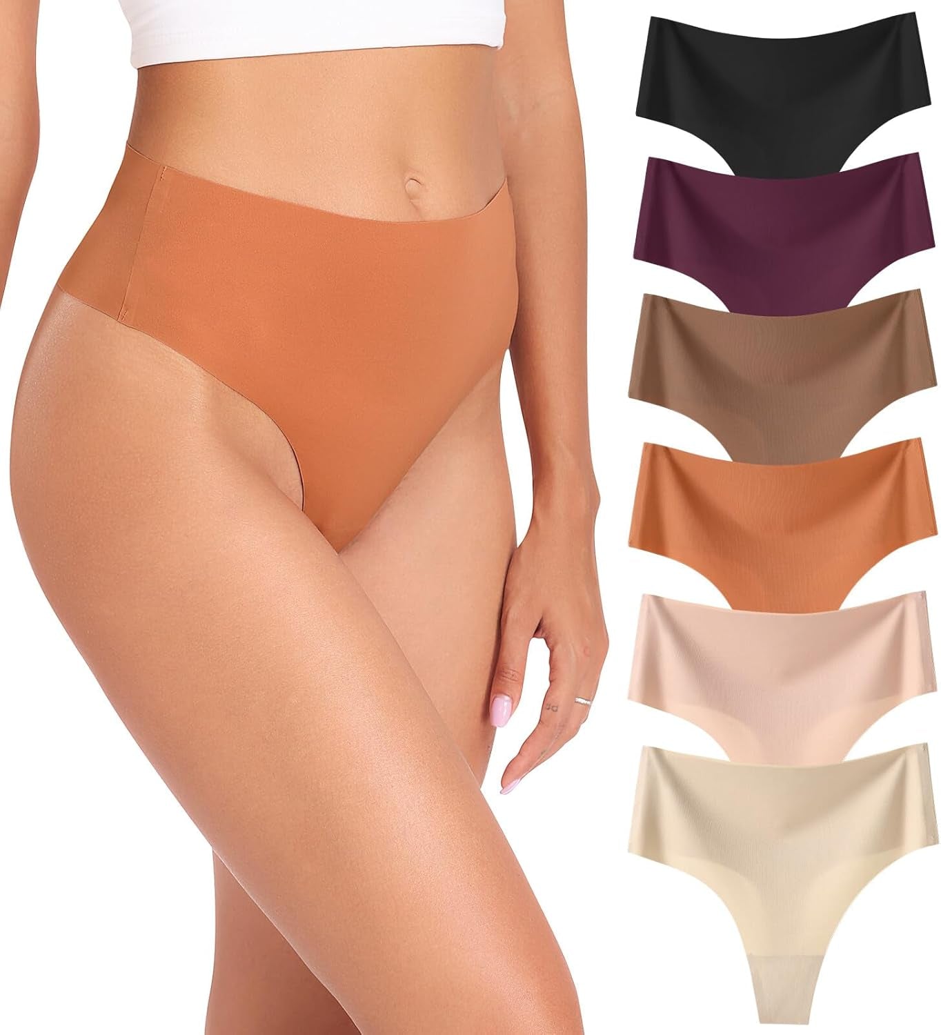 Wealurre high waisted thong flatlay product display