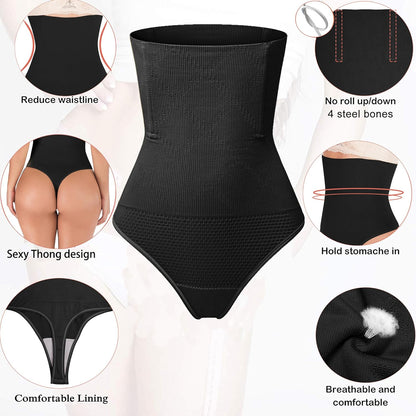 Hioffer seamless body shaper with waist cinching detail close-up