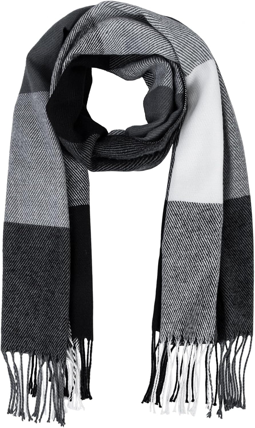 Ysense Winter Scarf for Women, Fashion Long Plaid Scarves Warm Big Tartan Blanket Wrap Shawl Ladies Gifts