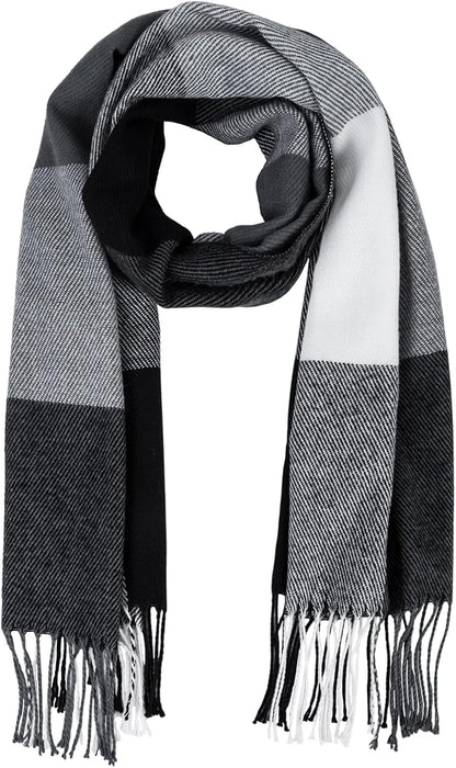 Ysense Winter Scarf for Women, Fashion Long Plaid Scarves Warm Big Tartan Blanket Wrap Shawl Ladies Gifts