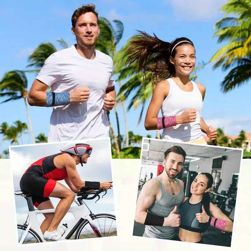 1 Pocket Wrist Wallet Wrist Cell Phone Holder, Ankle Wallet, Sweat Bands, Armband, Hidden Pouch, Wristlet Wallet for Travel, Outdoor Sports Running,Black