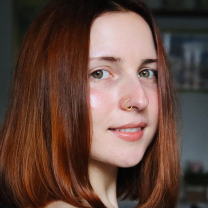 15 PCS Nose Rings Hoop 20G 8Mm, D Shaped Fake Nose Ring Hoops Set Stainless Steel Noses Piercing Jewelry Faux Noserings Nosehoops, Fake Lip Hoop Rings Septum Ring for Women, Silver Gold Black