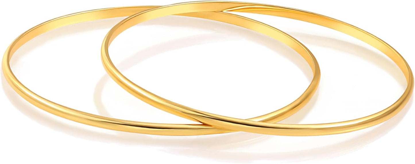 PEARLADA 18K Gold Cuff Bracelet for Women, Chunky Open Bangle Adjustable Bracelet, Trendy Statement Jewelry