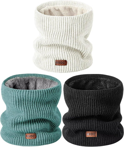 Winter Neck Gaiters for Men 3 Pack,Neck Warmer Men Women with Thermal Thick Warm Fleece Lined Cold Weather