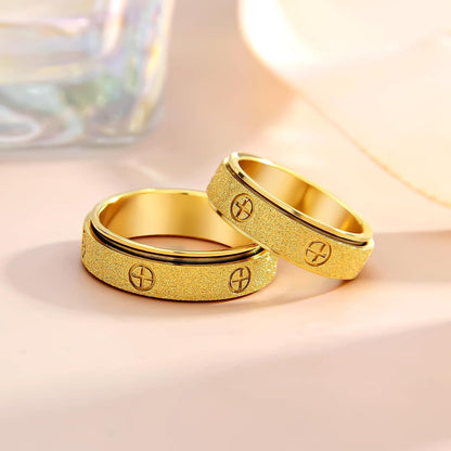 Couple's eternity band in 18K gold plated stainless steel