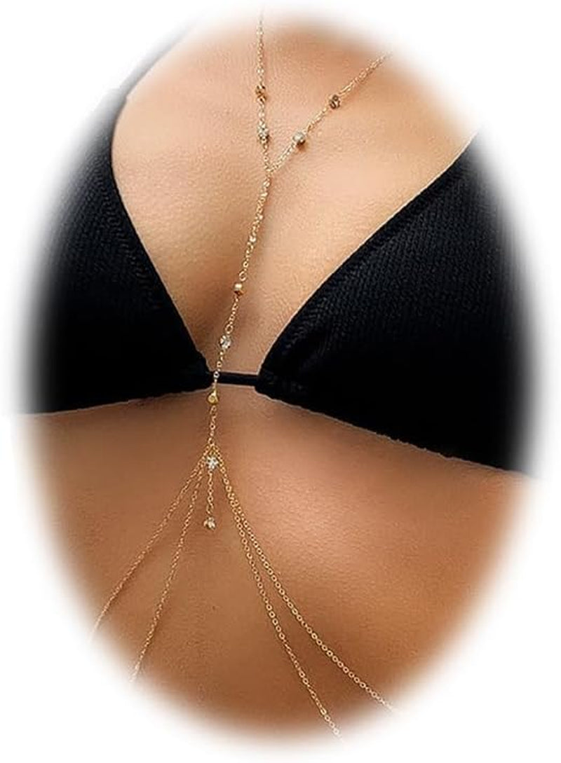 Sexy Crystal Multilayer Tassel Bra Chain Bikini Rhinestone Bra Body Accessories Jewelry Festivel Rave Lingerie Chain Jewelry Harness Summer Chest Bracket Chain for Women