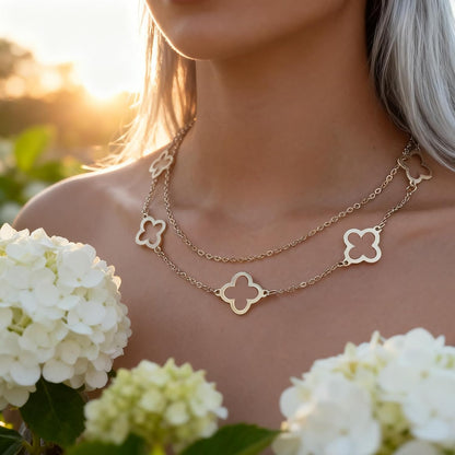 Gold Charm Necklace for Women Star Pearl Charms Pendant Neckalces Dainty 14K Gold Plated Summer Beach Ocean Jewelry Gifts