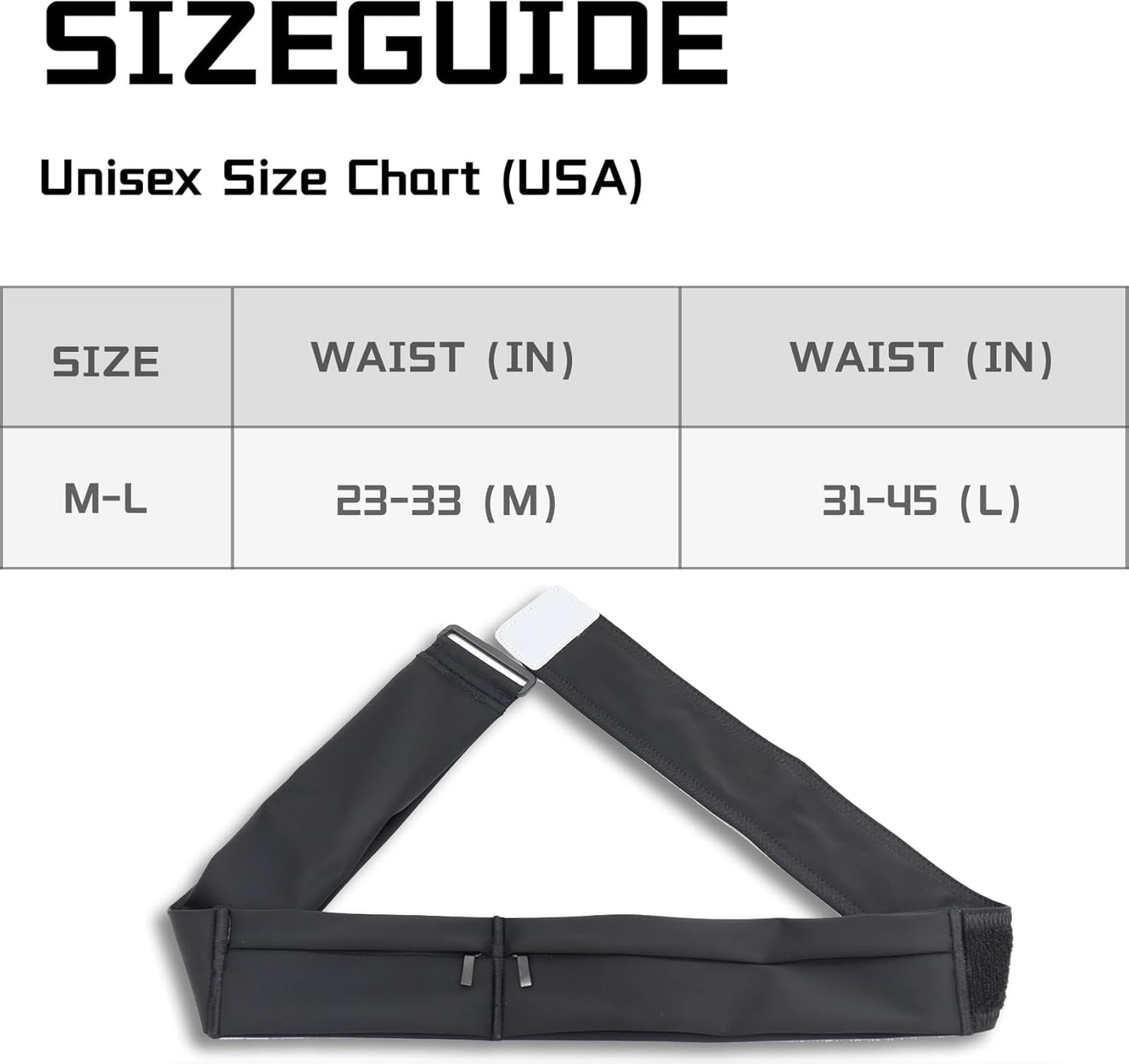Water bottle pouch on side of adjustable fitness belt