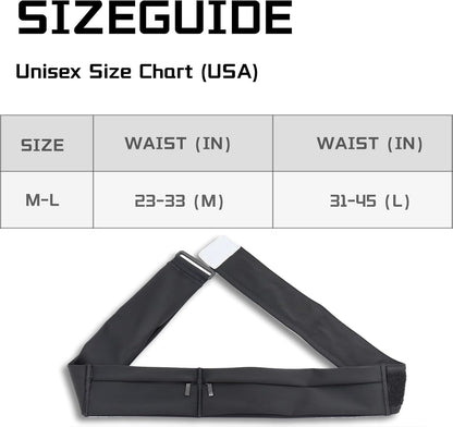 Water bottle pouch on side of adjustable fitness belt