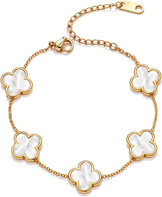 Highspark Clover Bracelets for Women | Designer Four Leaf Bracelets for Women | Lovely Gift