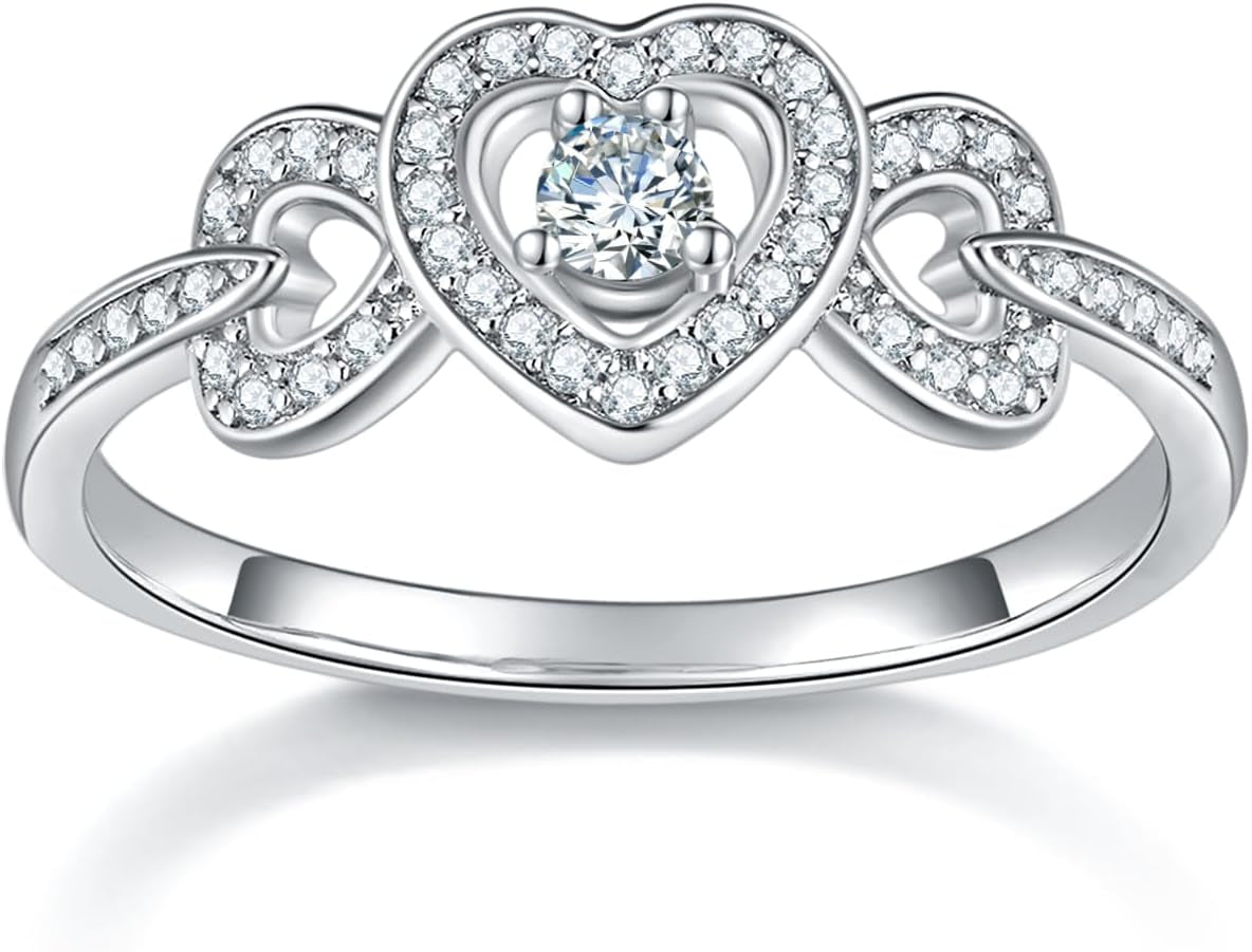 Premium cubic zirconia infinity wedding ring all sizes