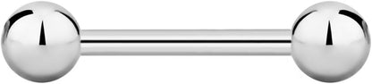 Forbidden Body Jewelry Nipple Barbell, Nipple Bars, Silver Nipplerings Piercing Surgical Steel 8G - 18G Straight Barbell Body Jewelry (Sold Individually)