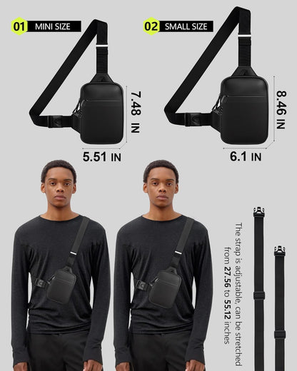 Anti-theft crossbody sling bag showing secure phone holder compartment