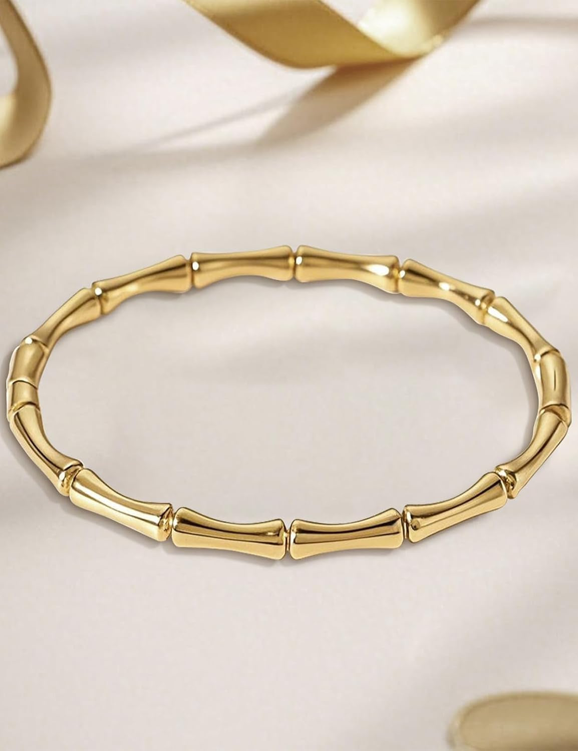 18 K Plated Gold Bracelets for Women Dainty Waterproof Non Tarnish Bangles Stack Charm Fashion Tennis Bracelet Jewelry Gifts Set