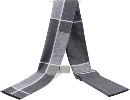 Men'S Scarves Classic Arrival Winter Plaid Scarf Tassel Edge Soft Warm Scarf