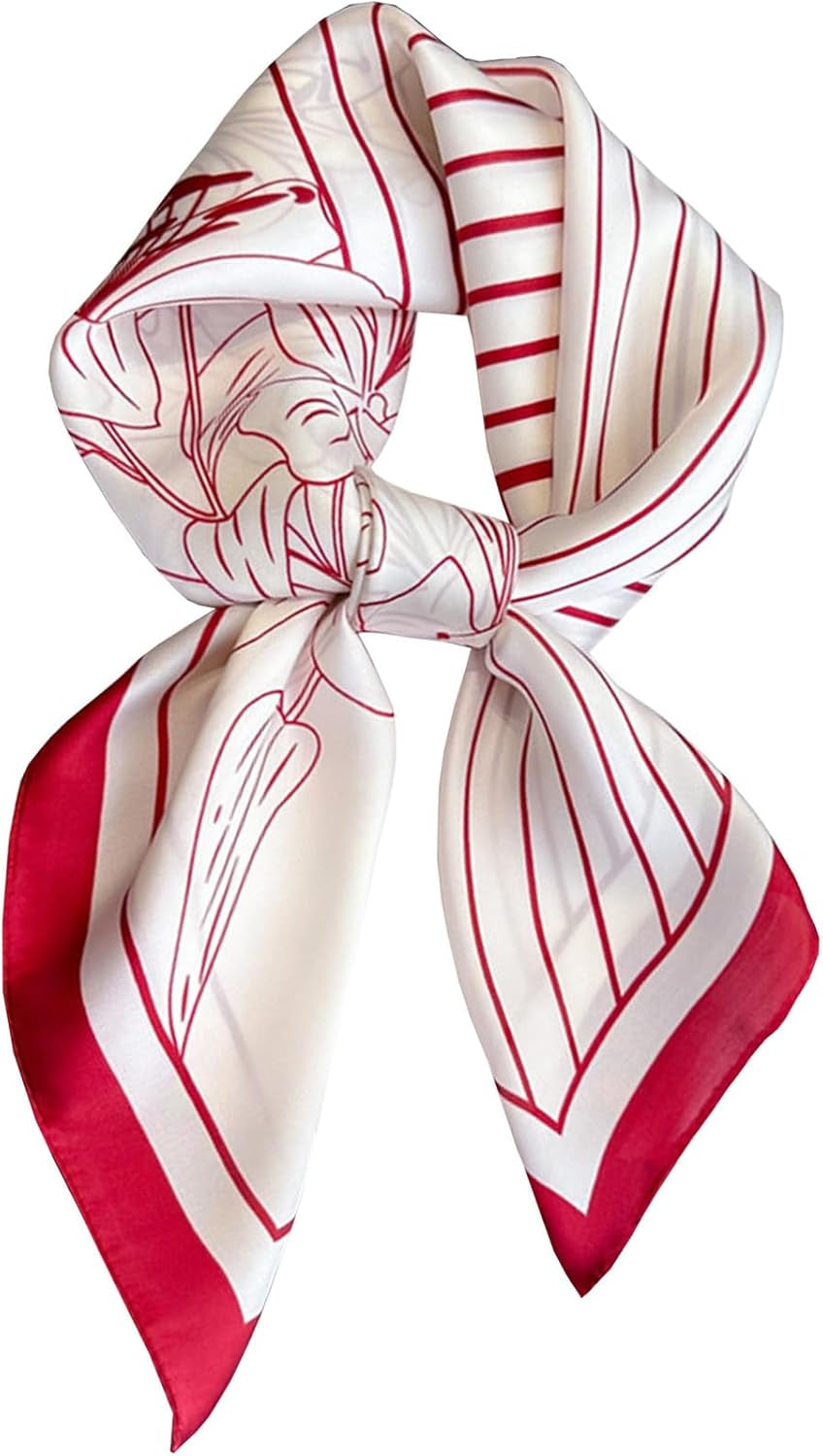 Neck Scarf for Womens Silky Head Scarves Hair Bandanas Square Scarf Fashion Accessories Lightweight