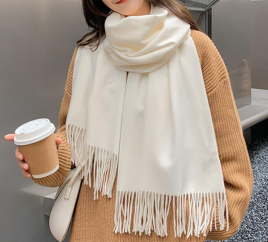 Winter Scarf for Women Men Cold Weather - Soft Warm Shawls Scarves with Tassels(78.7''*26.8'')