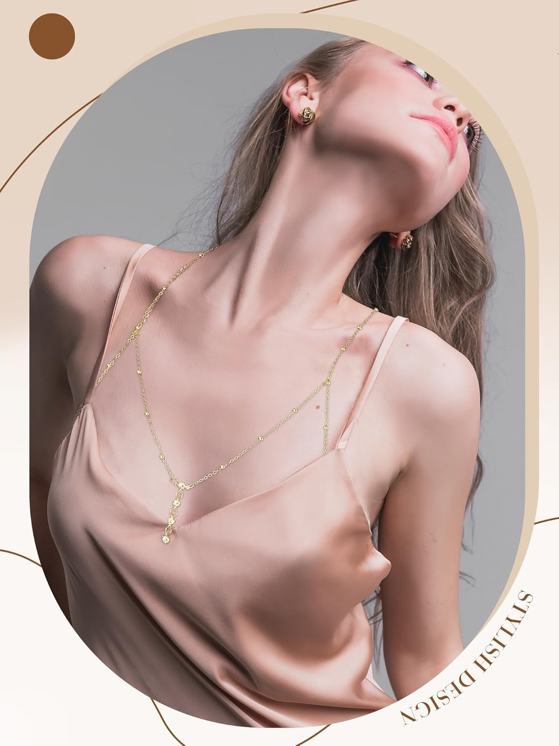 Landical 12 Pcs Gold Body Chains for Women Sexy Layered Belly Waist Bikini Bra Chain Women Summer Body Jewelry Sexy Beach Chains Jewelry Accessories