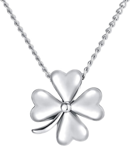 Four-Leaf Clover Necklace for Women–18K Gold-Plated,Luck Good Fortune Pendant,Stylish Jewelry Gift,Lucky Charm Necklace