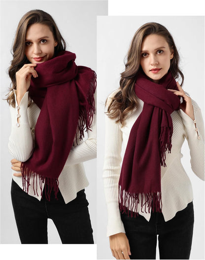 Premillow Scarfs for Women, Winter Scarf, Classic Pashmina Shawls and Wraps, Cashmere Feel Scarfs for Women, Long Scarves