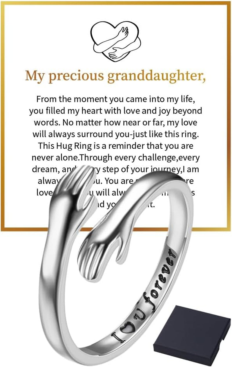Hope Rings granddaughter hug ring with Always with You message