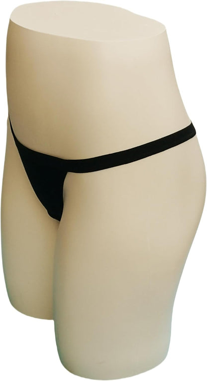 Women's cotton thong panties with spandex comfort stretch