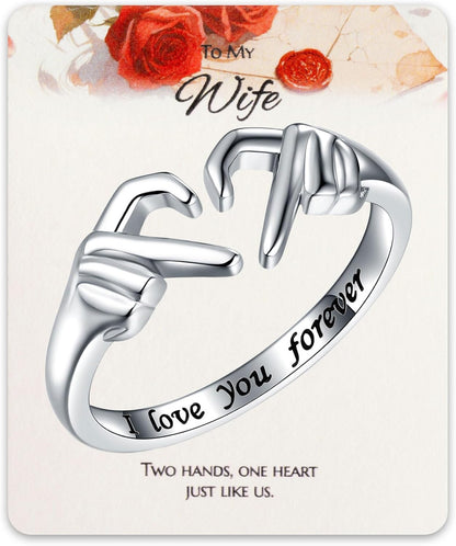 925-Sterling-Silver Heart Claddagh Rings for Women - Adjustable White/18K/Rose Gold Plated Irish Claddagh Ring Friendship Promise Love Heart Jewelry Rings Christmas Gifts for Women Friends