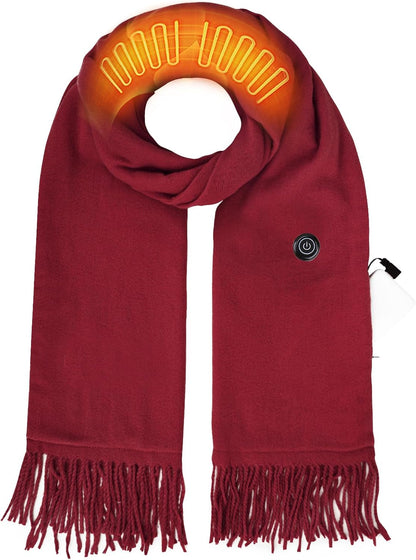 EN'DA Professional Heated Scarf for Women and Men with Rechargeable Battery, Winter Electric Scarf for Cold Weather