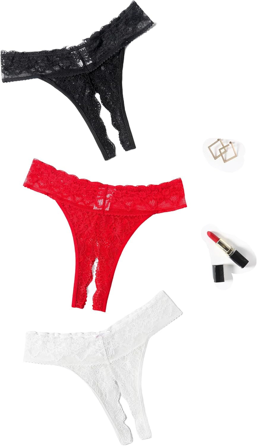 Multiple Avidlove lace thongs in assorted colors and styles