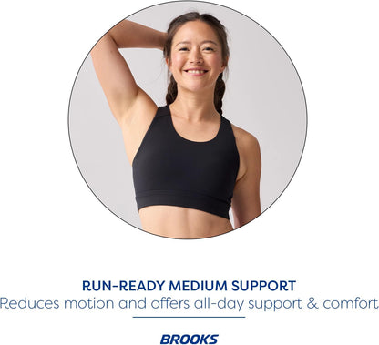 Brooks Women'S Luxe Pocket Bra, Supportive Sports Bra with Pocket for Training, Workouts & Running