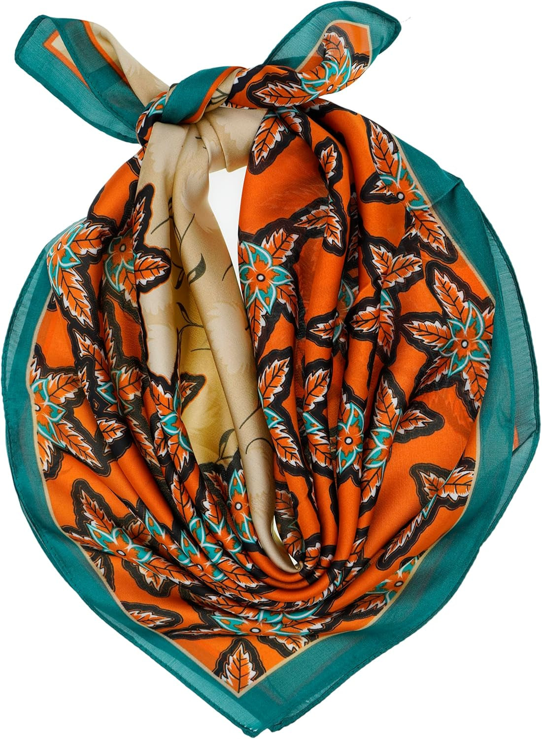 YOUR SMILE Silk like Scarf Square Satin Hair Scarf Fashion Neck Scarfs for Women 27'' X 27''