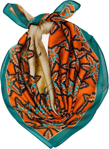 YOUR SMILE Silk like Scarf Square Satin Hair Scarf Fashion Neck Scarfs for Women 27'' X 27''