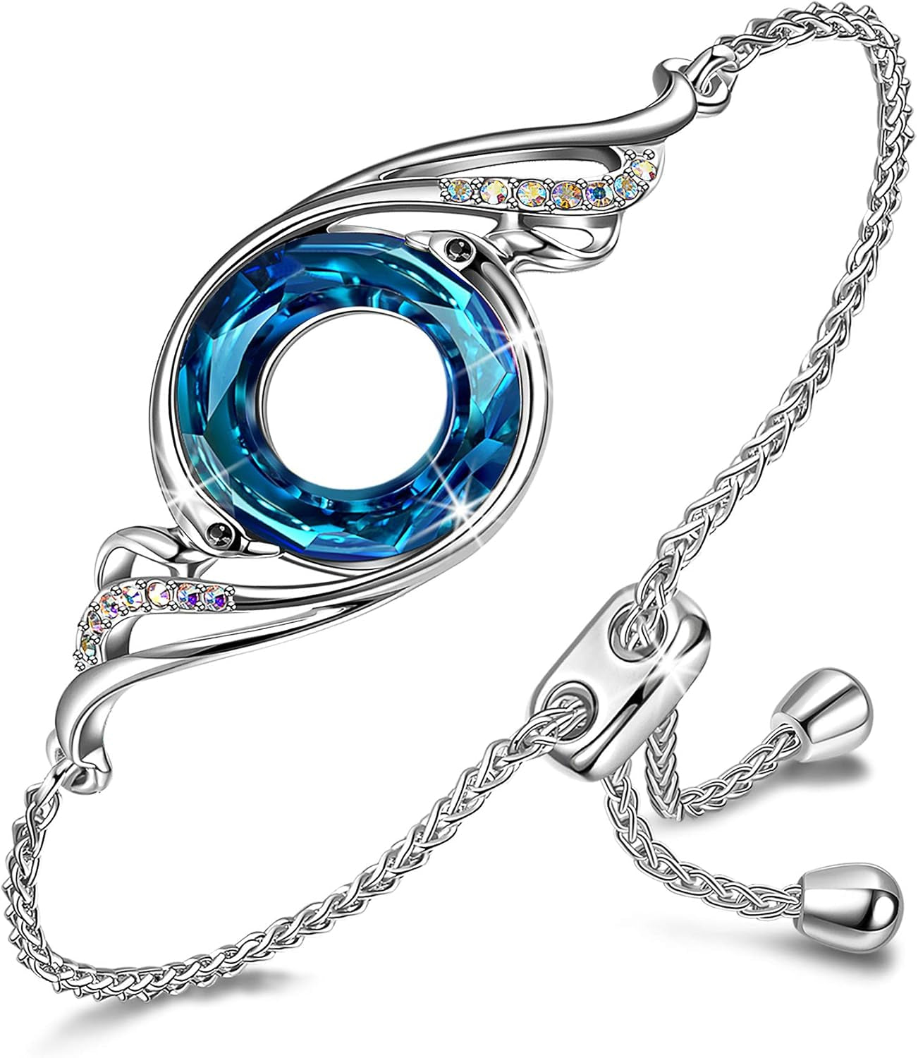 Kate Lynn phoenix bracelet with Austrian crystals close-up detail