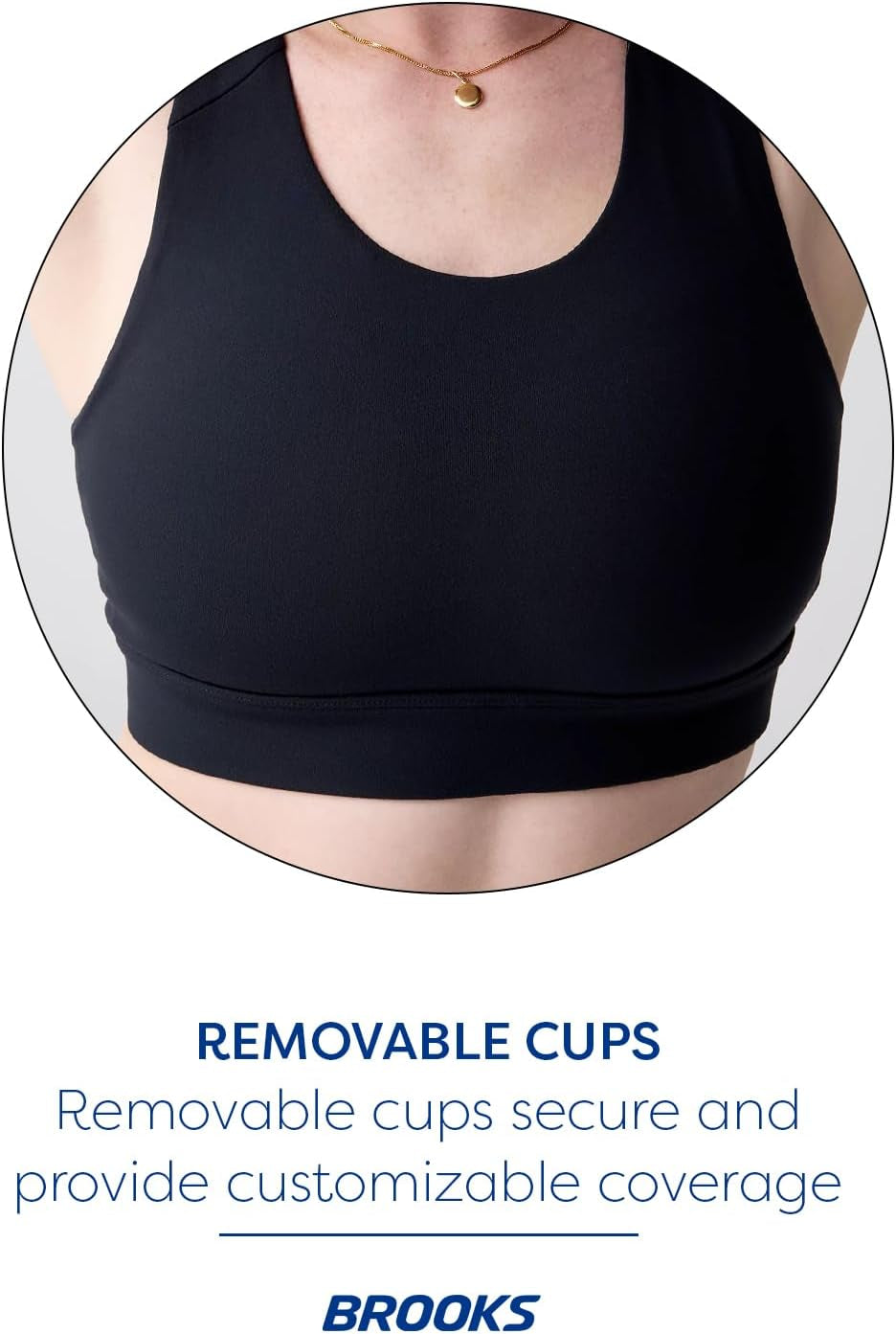 Brooks Women'S Luxe Pocket Bra, Supportive Sports Bra with Pocket for Training, Workouts & Running