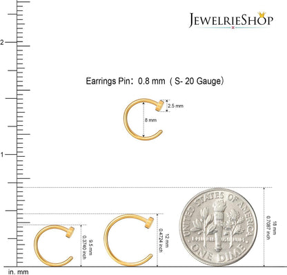 Jewelrieshop Nose Rings Hoop 20G Stainless Steel Nose Piercing Jewelry Fake Lip Hoop Rings for Women Men