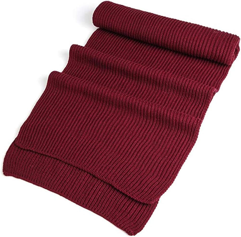 EONPOW Warm Autumn and Winter Scarf, Unisex Pure Color Winter Neck Warm Knitting Yarn Scarf