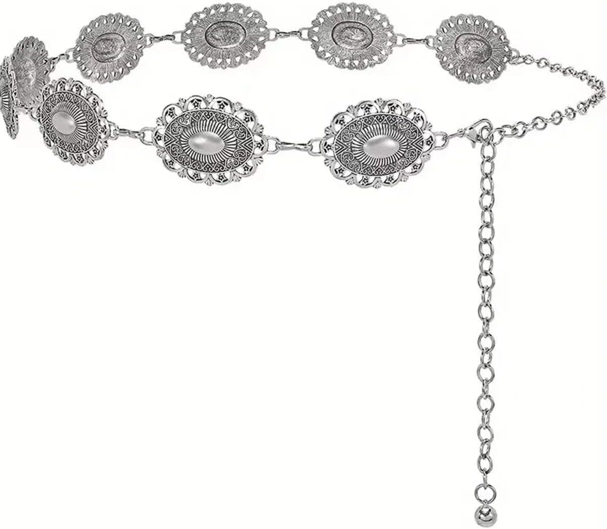 NEOREAL Metal Waist Chain Retro Fashion Body Belly Belt Gold Silver Belts Jewelry Accessories for Women Girls