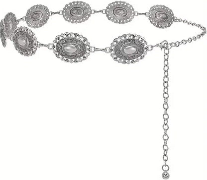 NEOREAL Metal Waist Chain Retro Fashion Body Belly Belt Gold Silver Belts Jewelry Accessories for Women Girls