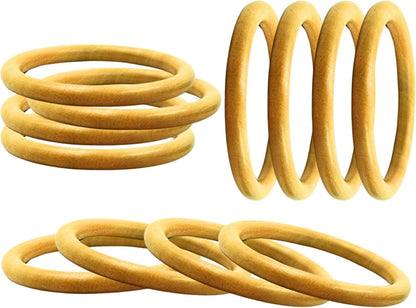 Handmade Natural Wooden Bangle Set (4 Pieces) for Women | Natural Wood Bangles Christmas Gift Jewelry for Her | Eco-Friendly Artisan Crafted Gift