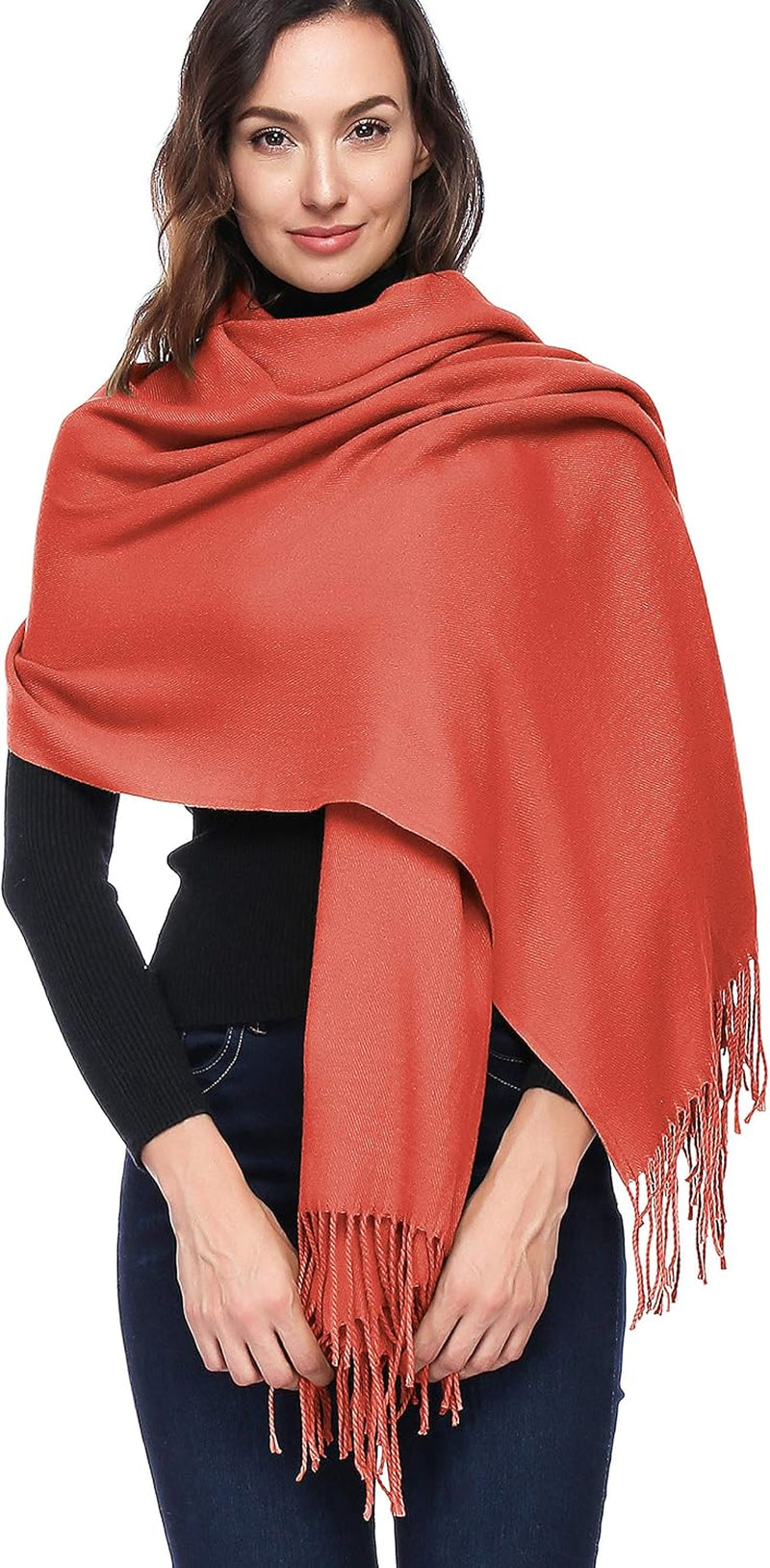 HOYAYO Extra Large Thick Pashmina Shawl Wraps - Wool Soft Winter Warm Scarves Travel Blanket for Women