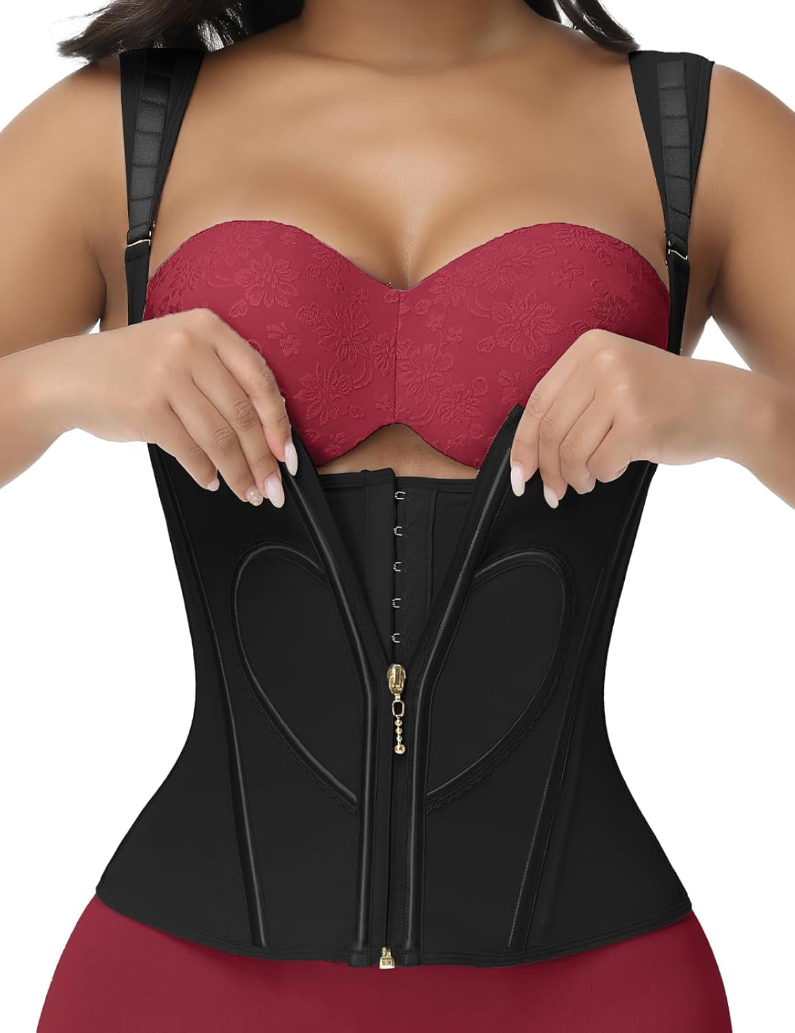 SHAPSHE Waist Trainer for Women, Tummy Control Sports Girdle, Workout Body Shaper with Adjustable Shoulder Strap