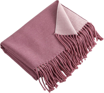 Winter Scarf for Women-Reversible Scarf with Cashmere-Like Softness 70X200Cm - Warm Shawl Wrap -Pashmina Shawls Wrap