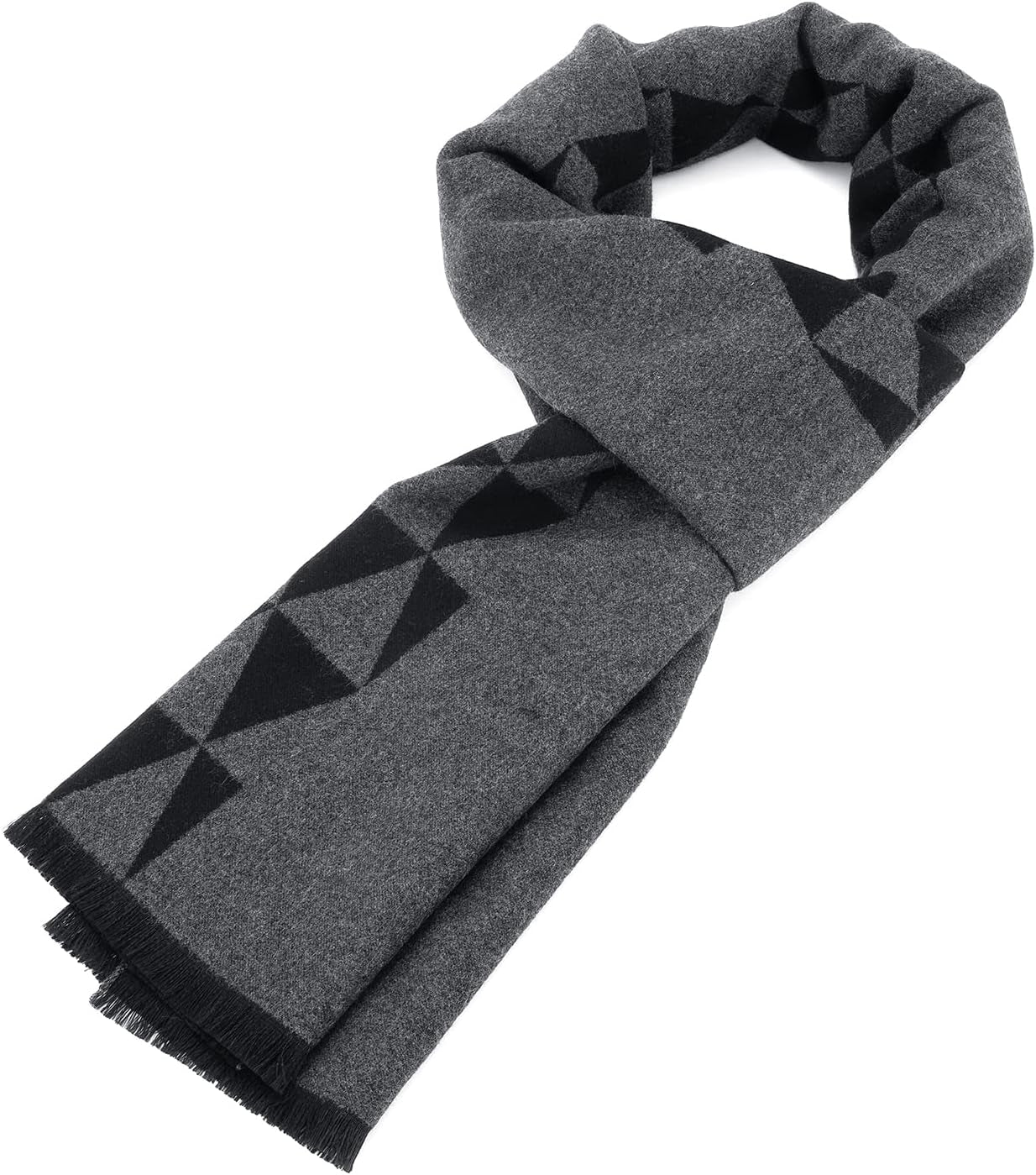 American Trends Mens Winter Warm Long Soft Scarf Plaid Tassel Scarf for Men Soft Classic Scarves