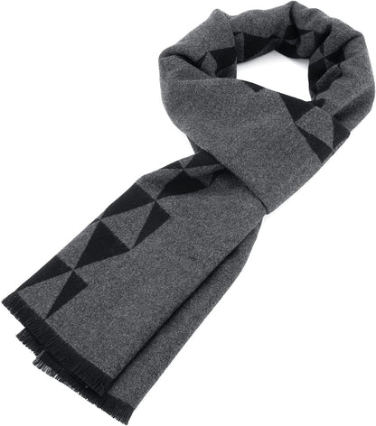 American Trends Mens Winter Warm Long Soft Scarf Plaid Tassel Scarf for Men Soft Classic Scarves